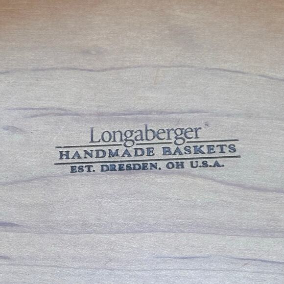 Longaberger basket wood inner engraved 2003 handmade woven company pamphlet - Picture 7 of 16